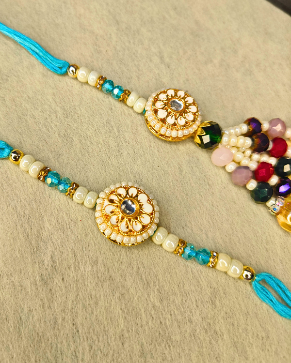 Meena & Kundan Work Rakhi