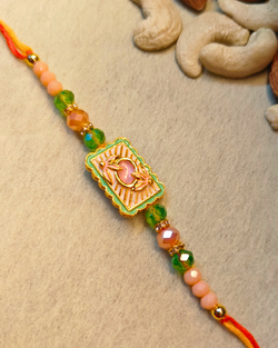 Pastel Green-Pink Rakhi