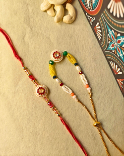 Kundan Rakhi Set