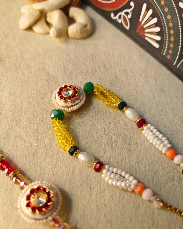 Kundan Rakhi Set