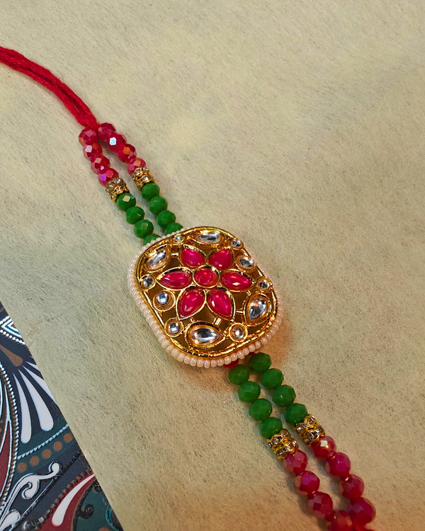 Intricate Floral Work Rakhi