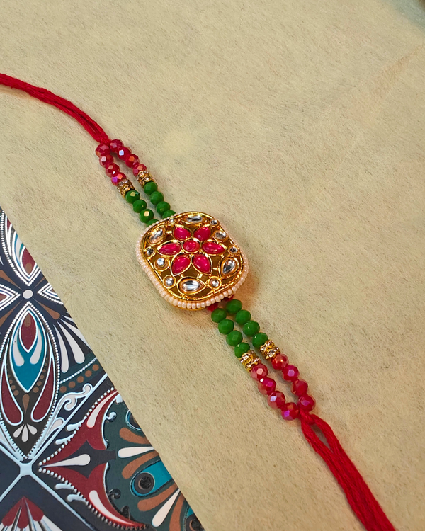 Intricate Floral Work Rakhi