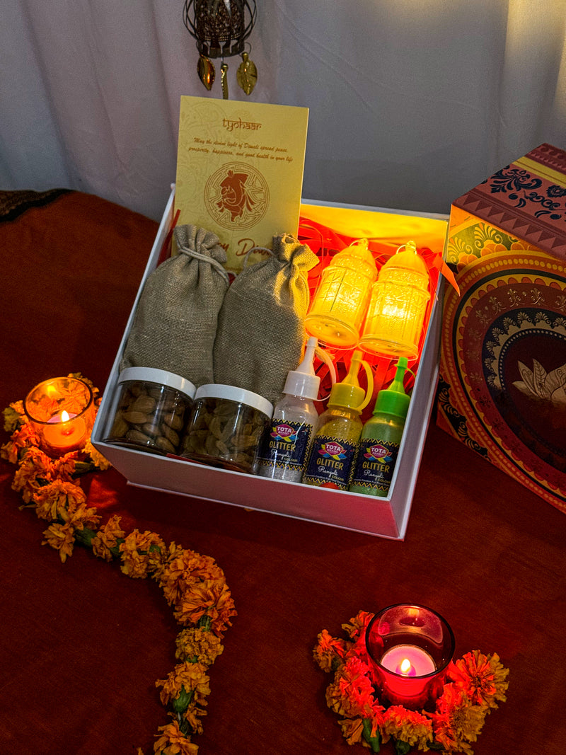 Diwali Gift Hamper ~ Lantern & Rangoli colours