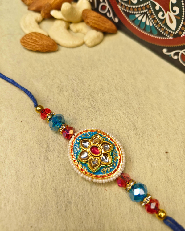 Blue Meenakari Rakhi