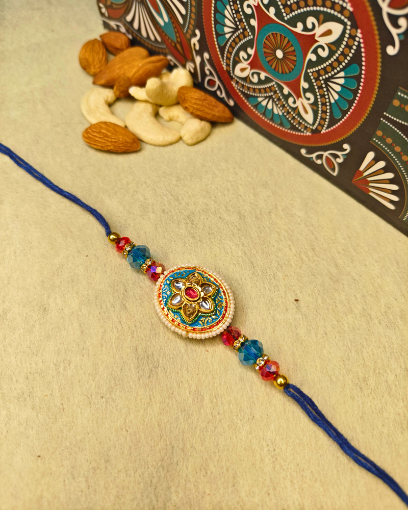 Blue Meenakari Rakhi